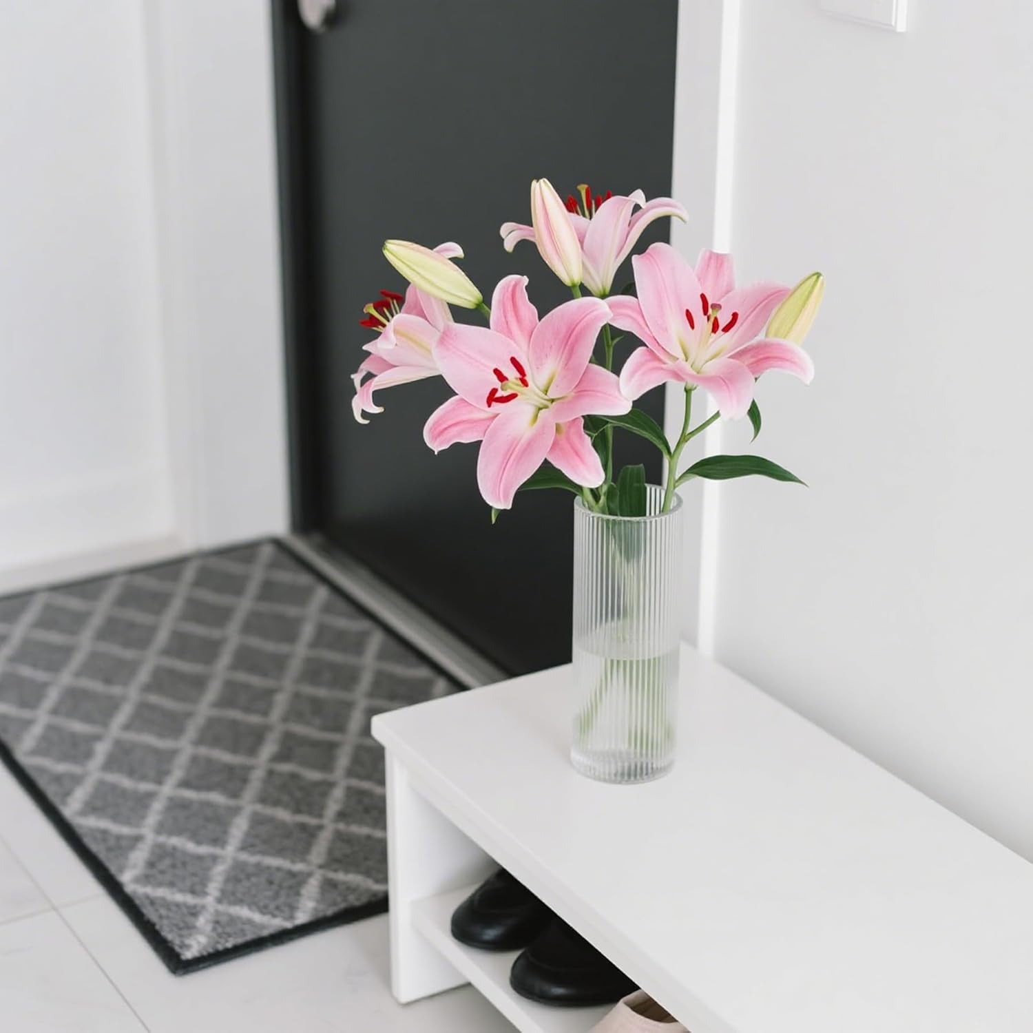 10 Pcs Artificial Flowers Desk Vase Accessories No Fade Faux Plastic Plants, Bouquet Artificial Orchid Flore White Silk Fake Orchid Flower for Window Box Home Wedding Indoor Outside Decoration